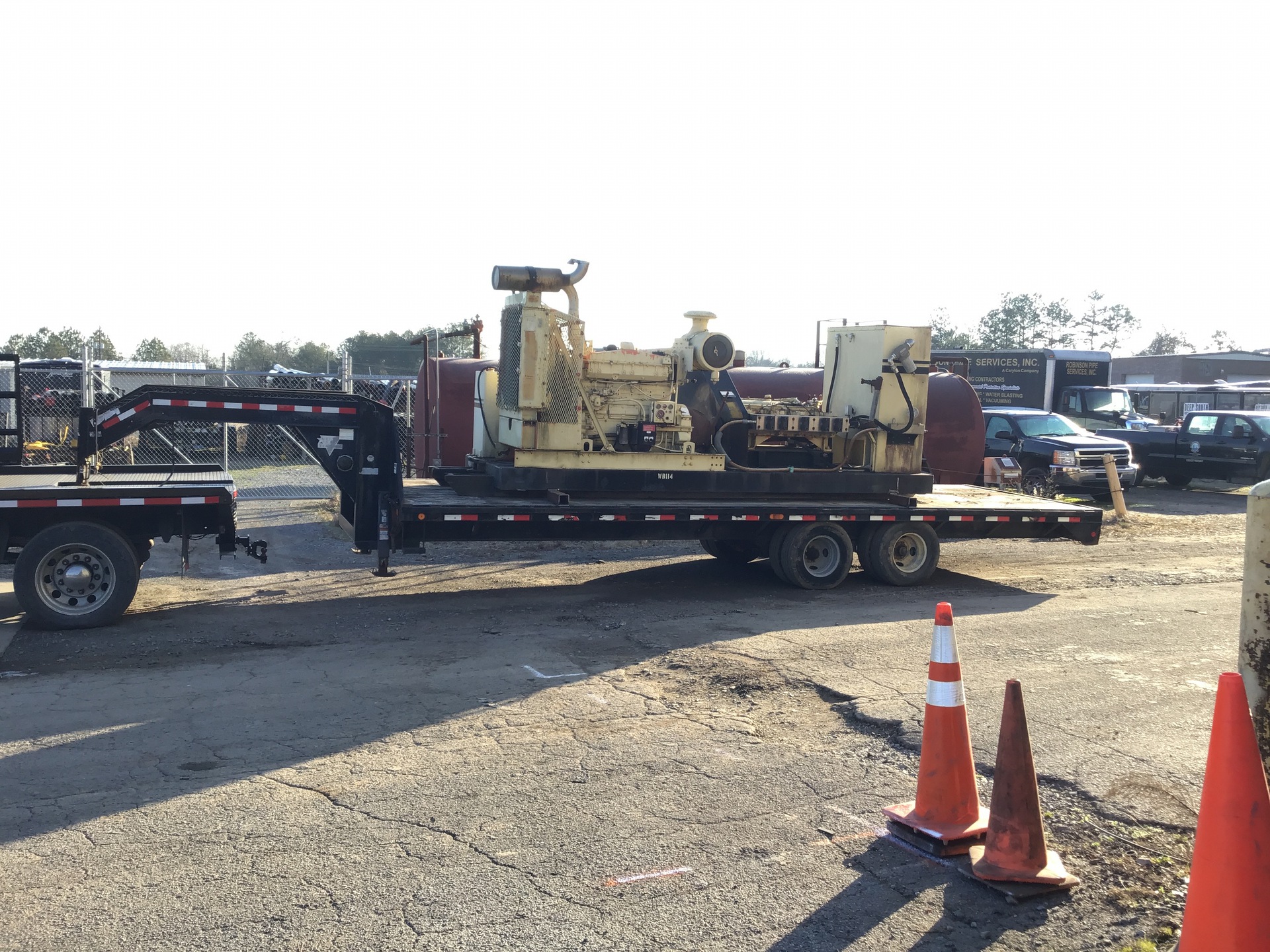 NLB 20250D-7/8 Trailer-Mounted Water Pump on 2007 PJ Flatbed Trailer
