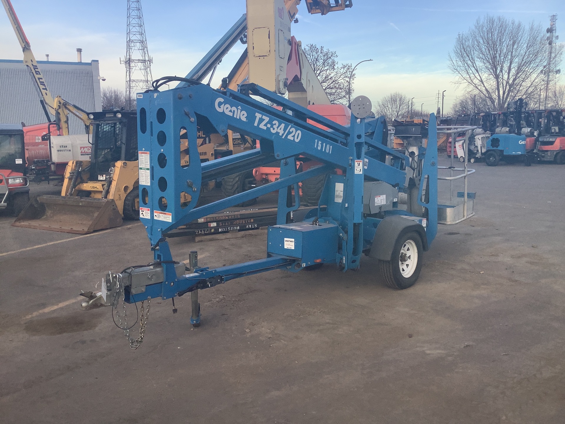 2020 Genie TZ34/20 Trailer Mounted Trailer Mounted Boom Lift Electric Articulating Boom Lift