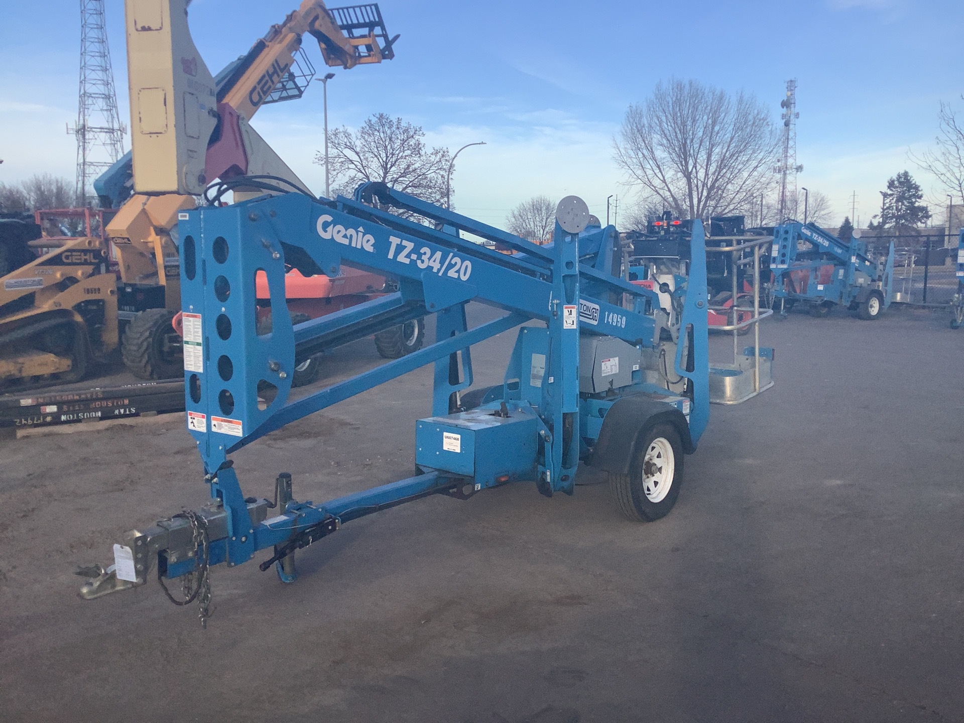 2020 Genie TZ34/20 Trailer Mounted Electric Articulating Boom Lift