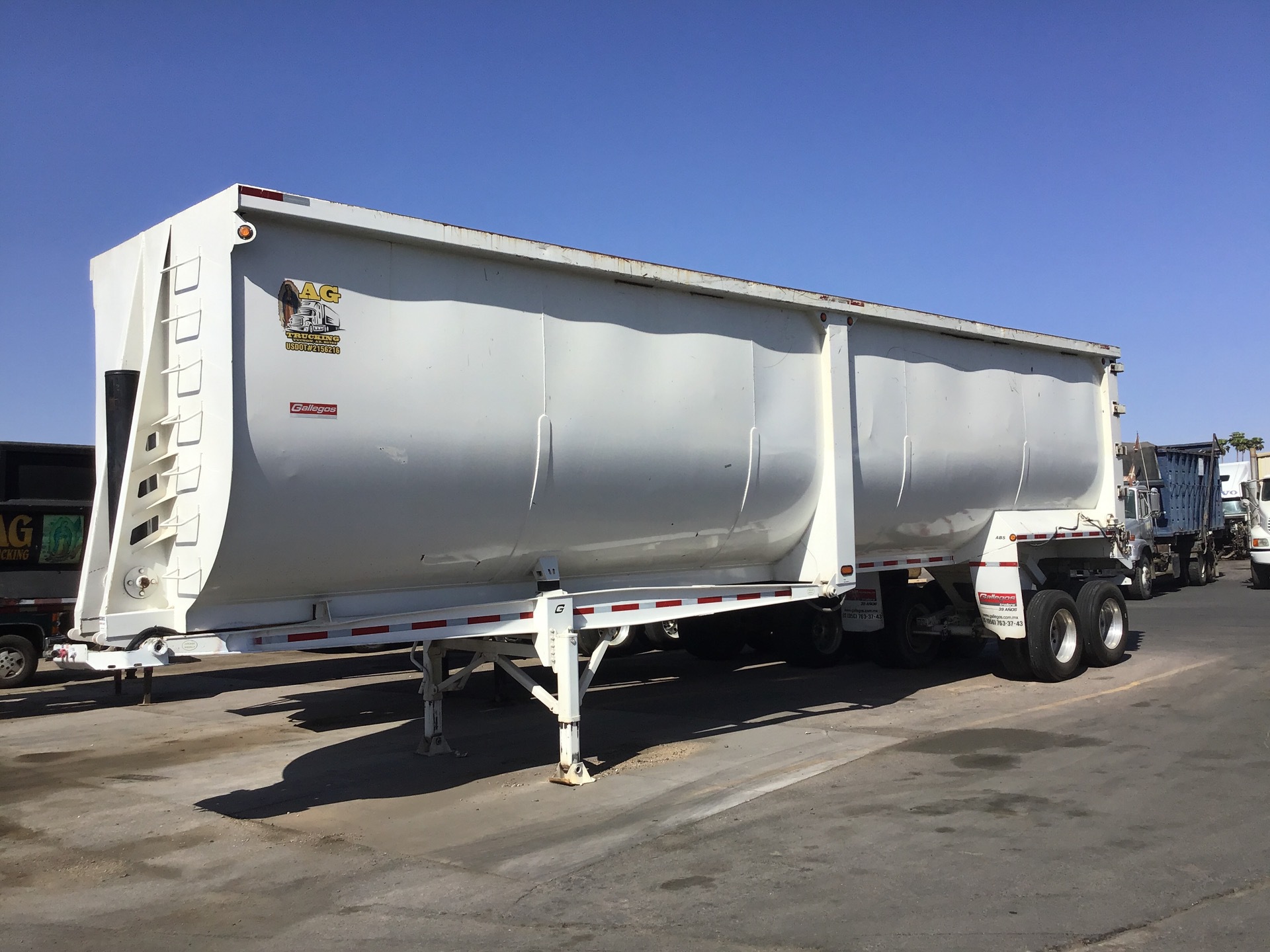 2020 Gallegos T/A High Side End Dump Trailer