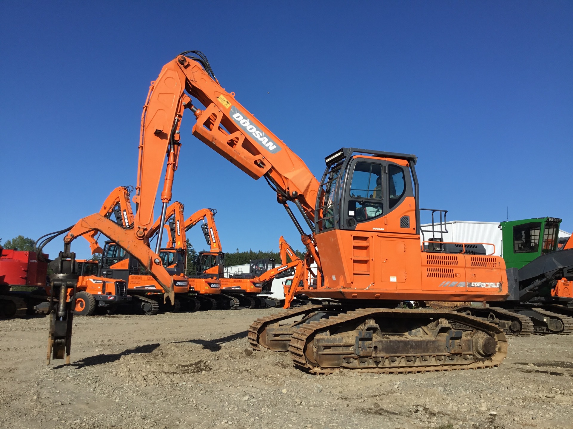 2014 Doosan DX300LL-3 Excavator Track Frame Heel Boom Log Loader